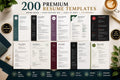 200 Editable Resume Templates Bundle | Word DOCX + PDF | Professional Resumes by Job Title Career Pack | Instant Digital Download